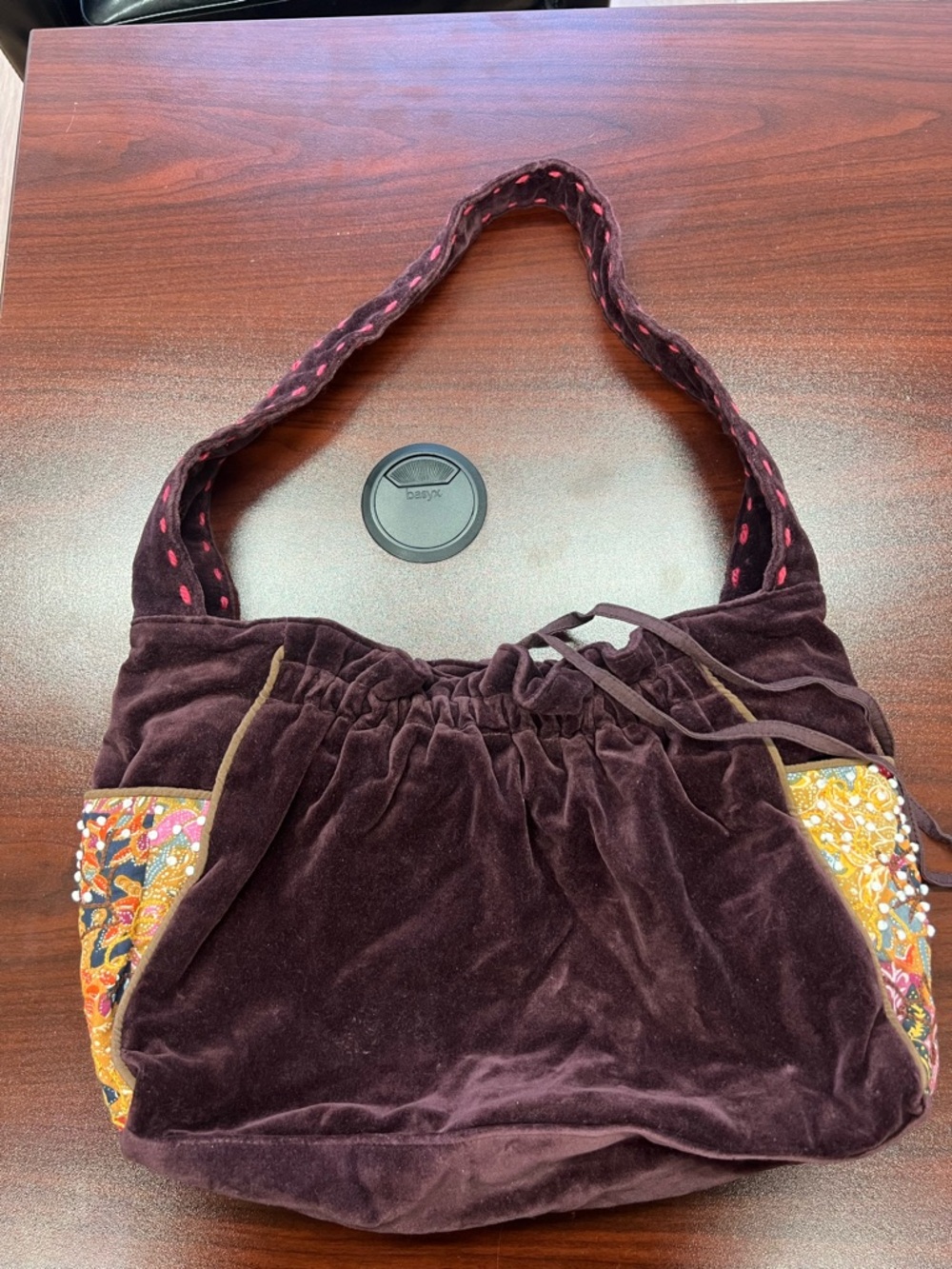 Nandeetas velvet crossbody bag